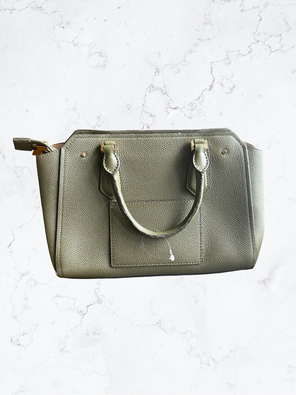 MICHAEL KORS HAYES Medium Leather Messenger Bag, Green - Picture 3 of 7